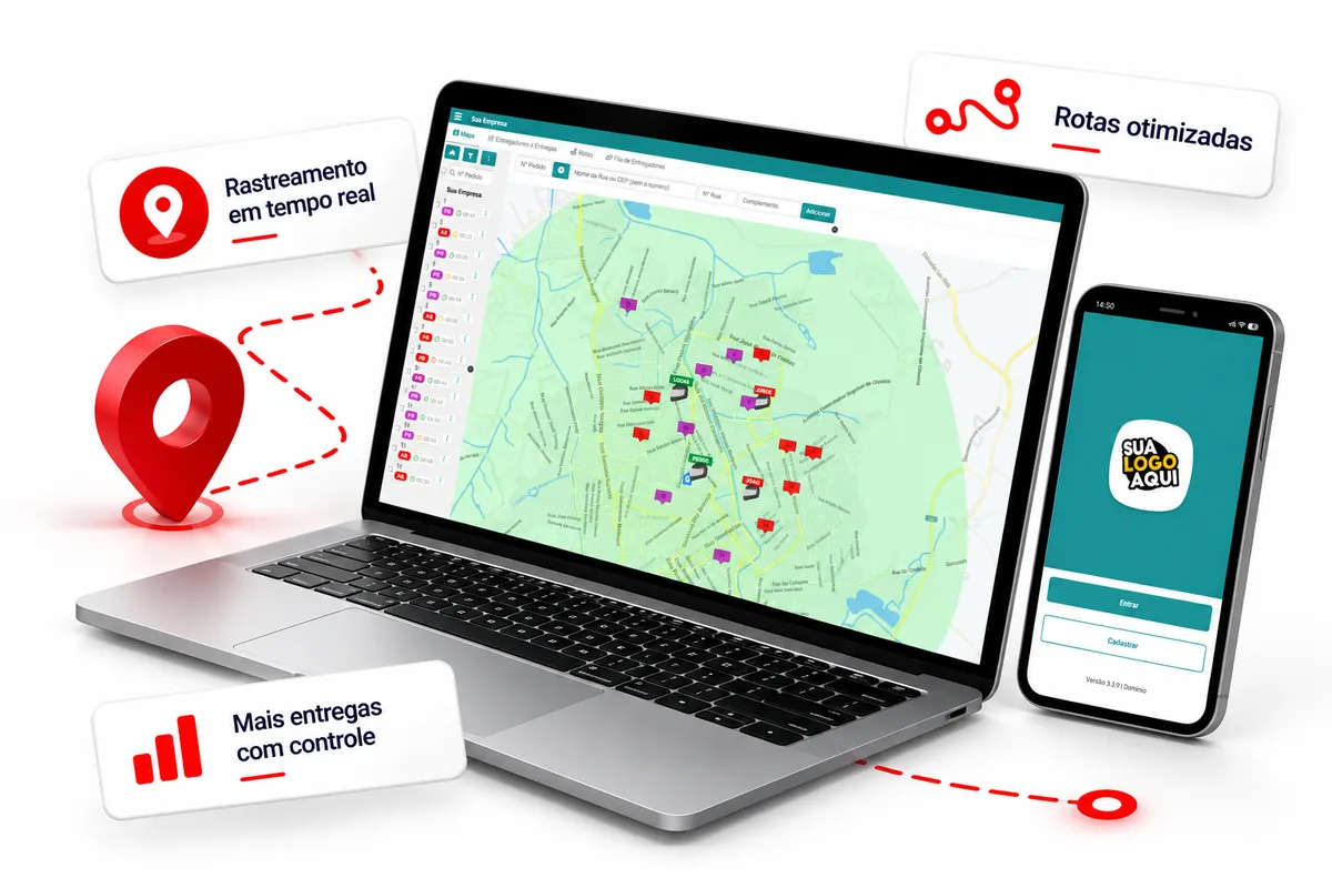 Painel e app da Foody Delivery para empresas de entregas